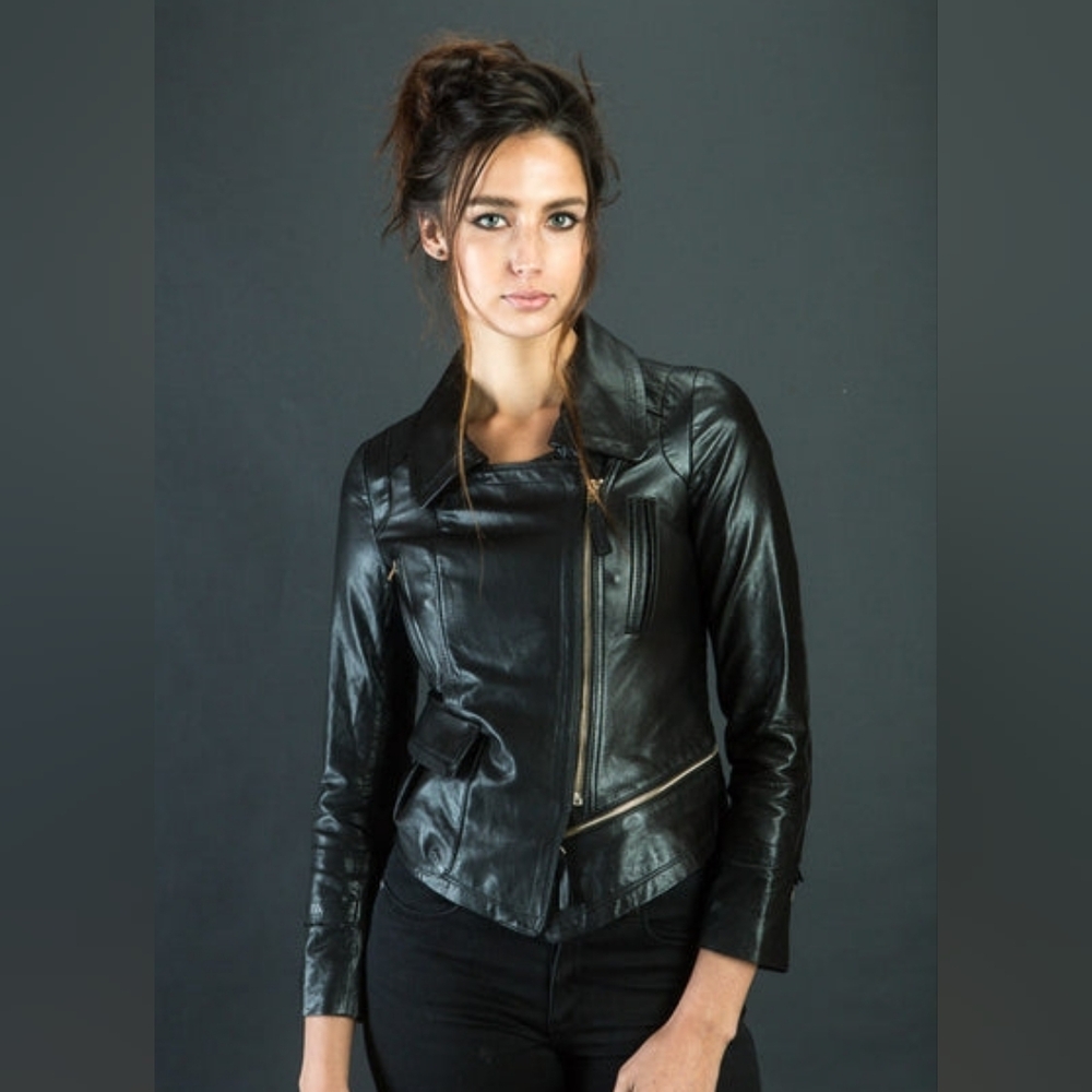 Custom Black Widow Australian Lamb Leather Jacket